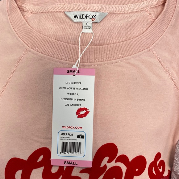Wildfox Blush Pink Coffee and Sunshine Sweatshirt - Picture 4 of 7